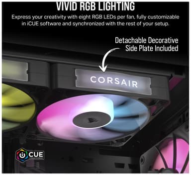 Corsair iCUE LINK RX120 RGB 120 mm PWM tuuletin aloituspakkaus (3 kpl)