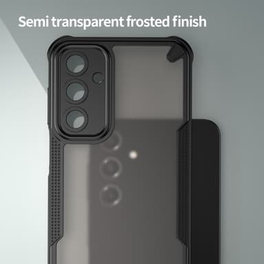 SKALO Samsung A16 Armor Hybrid Frosted Suojakuori - Musta