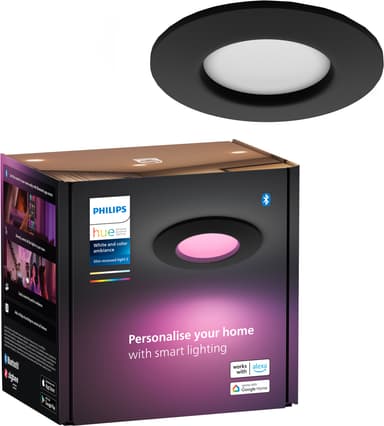 Philips Hue WCA Slim pieni upotettava LED-valaisin (musta)