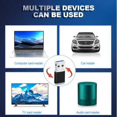 USB 3.0 (uros) - USB-C (naaras) sovitin Musta