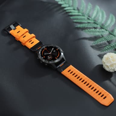 22 mm:n kellohihna Garmin Fenix 3/5/5X/6X/7X:lle Oranssi