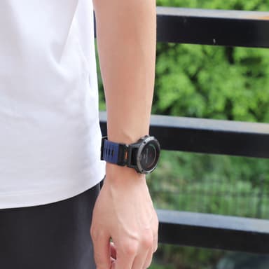 22 mm:n kellohihna Garmin Fenix 3/5/5X/6X/7X:lle Sininen