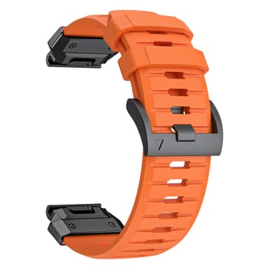 22 mm:n kellohihna Garmin Fenix 3/5/5X/6X/7X:lle Oranssi