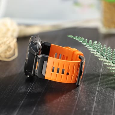 22 mm:n kellohihna Garmin Fenix 3/5/5X/6X/7X:lle Oranssi