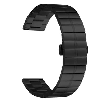 Ruostumattomasta teräksestä valmistettu rannekello Huawei GT2/3/Huami/Samsung 22mm Musta