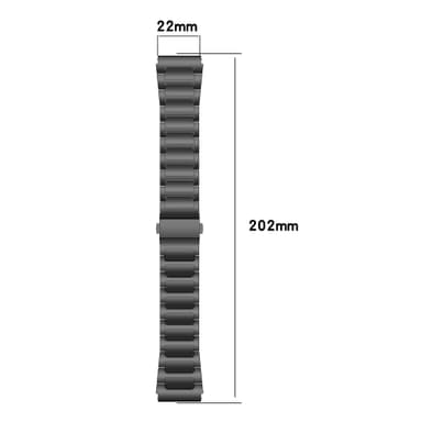 Ruostumattomasta teräksestä valmistettu rannekello Xiaomi Haylou RT2 LS10, 22mm Musta