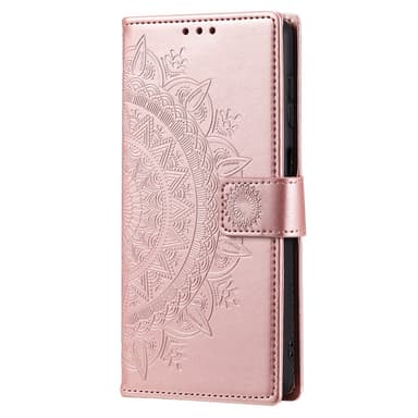 SKALO Samsung A16 Mandala lompakkokotelo - Ruusukulta