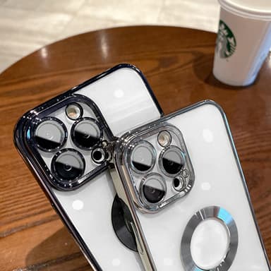 Kännykän kansi kamerasuojalla Hopea iPhone 14 Pro