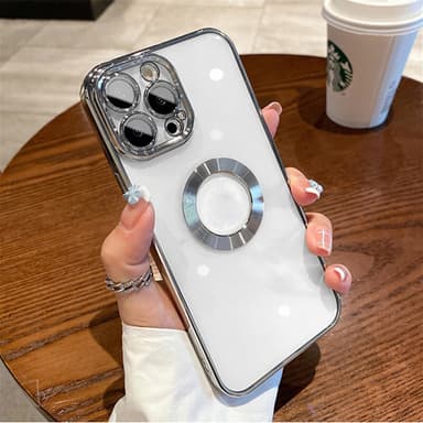Kännykän kansi kamerasuojalla Hopea iPhone 14 Pro