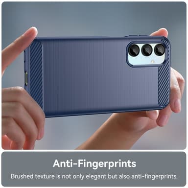 SKALO Samsung A16 Armor Carbon Iskunkestävä TPU suojakuori - Sininen