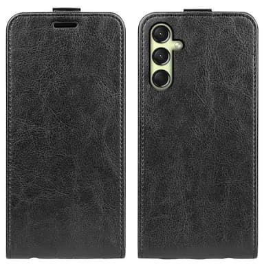 SKALO Samsung A16 Vertical Flip PU-Nahka Lompakkokotelo - Musta