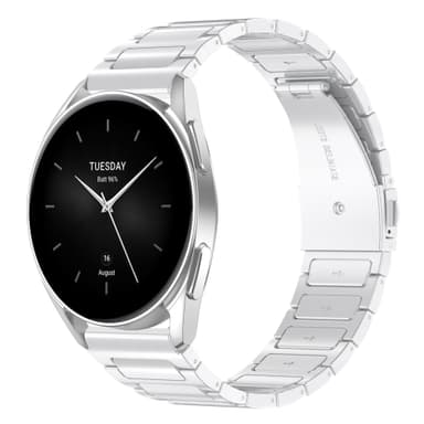 Ruostumattomasta teräksestä valmistettu rannekello Xiaomi Haylou RT2 LS10, 22mm Hopea