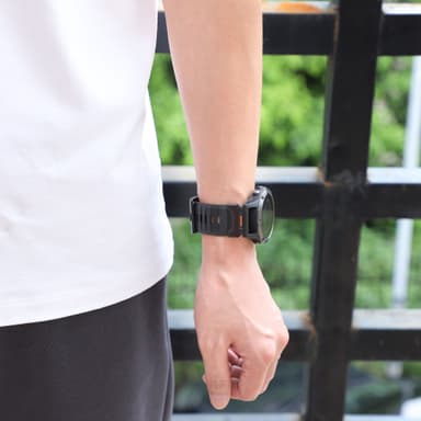 22 mm:n kellohihna Garmin Fenix 3/5/5X/6X/7X:lle Musta