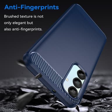 SKALO Samsung A16 Armor Carbon Iskunkestävä TPU suojakuori - Sininen