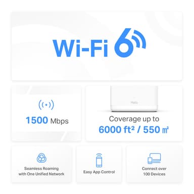 Mercusys Halo H1500X wifi 6 mesh järjestelmä (3 kpl)