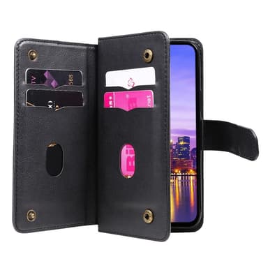 SKALO Samsung A16 10-lokeroa Lompakkokotelo - Musta