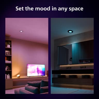 Philips Hue WCA Slim suurikokoinen upotettava LED-valaisin (musta)
