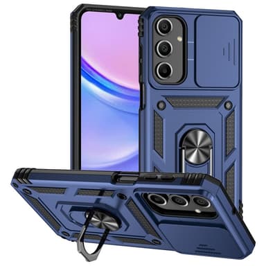 SKALO Samsung A16 Armor hybridi metallirengas kameran liukusäädin - Sininen