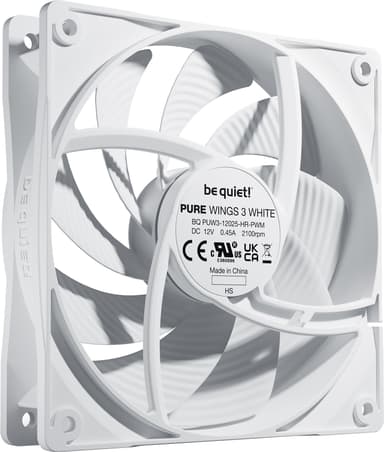be quiet! PURE WINGS 3 120 mm nopea PWM tuuletin (valkoinen)