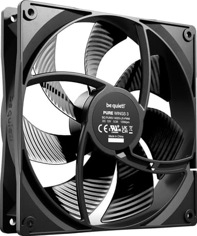 be quiet! PURE WINGS 3 140 mm PWM tuuletin (musta)