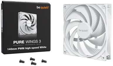 be quiet! PURE WINGS 3 140 mm nopea PWM tuuletin (valkoinen)