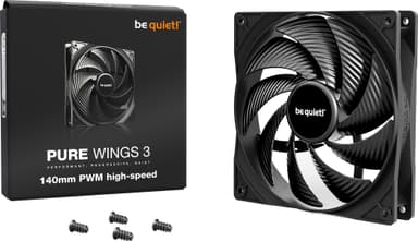 be quiet! PURE WINGS 3 140 mm nopea PWM tuuletin (musta)