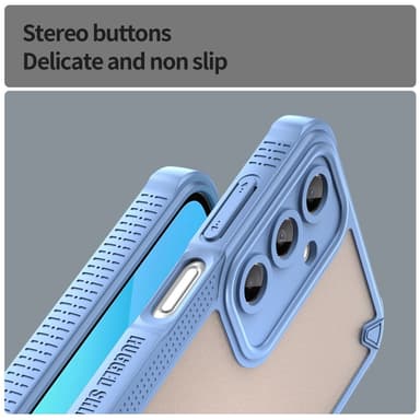 SKALO Samsung A16 Armor Hybrid Frosted Suojakuori - Sininen