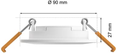 Philips Hue WCA Slim pieni upotettava LED-lamppu 3 kpl (valkoinen)