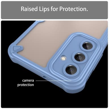 SKALO Samsung A16 Armor Hybrid Frosted Suojakuori - Sininen