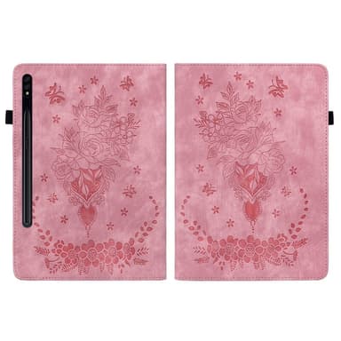 SKALO Samsung Tab S10 Plus Mandala Butterfly Suojakotelo - Pinkki