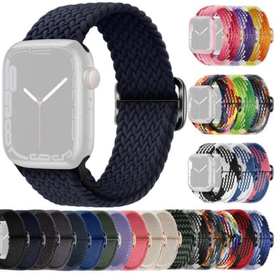 SKALO Punottu -ranneke Apple Watch Series 4-6 44mm - Antrasiitti