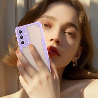 SKALO Samsung A16 Armor Hybrid Frosted Suojakuori - Violetti