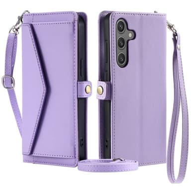 SKALO Samsung A16 PU-Nahkakotelo Lompakkokotelo - Violetti