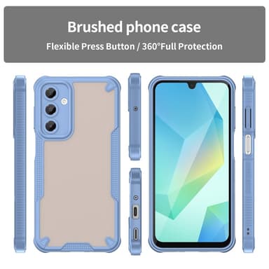 SKALO Samsung A16 Armor Hybrid Frosted Suojakuori - Sininen