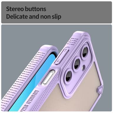SKALO Samsung A16 Armor Hybrid Frosted Suojakuori - Violetti