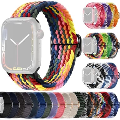 SKALO Punottu -ranneke Apple Watch Series 4-6 44mm - MultiColor 2