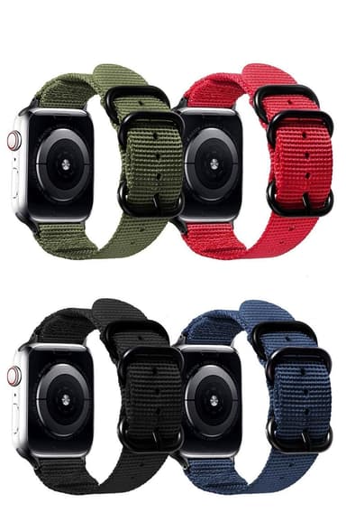 SKALO Nato-ranneke Nylon Apple Watch Series 7-9 41mm - Sininen