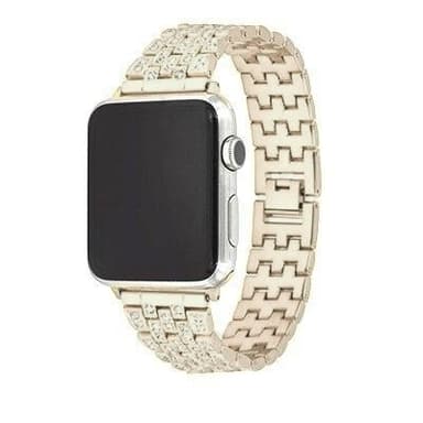 SKALO Teräsranneke Bling Apple Watch Series 10 42mm - Kulta