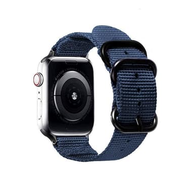 SKALO Nato-ranneke Nylon Apple Watch Series 7-9 41mm - Sininen
