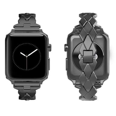 SKALO Metalliranneke ""Twist"" Apple Watch Series 10 42mm - Ruusukulta