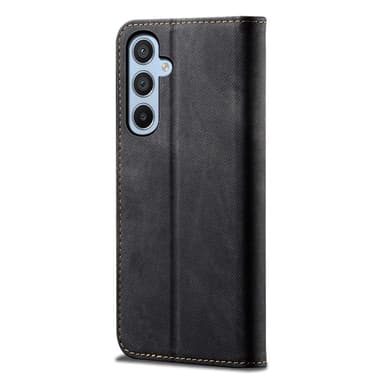SKALO Samsung A16 Jeans Lompakkokotelo - Musta
