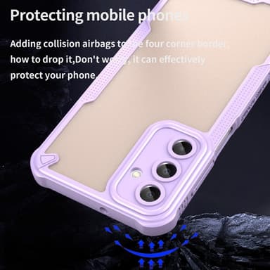 SKALO Samsung A16 Armor Hybrid Frosted Suojakuori - Violetti