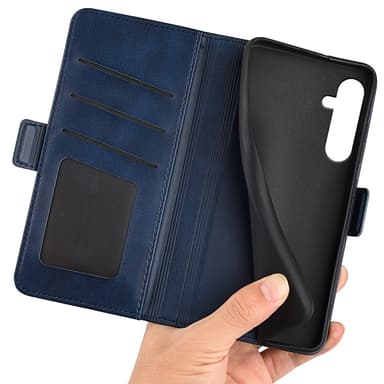 SKALO Samsung A16 Premium Wallet Lompakkokotelo - Sininen