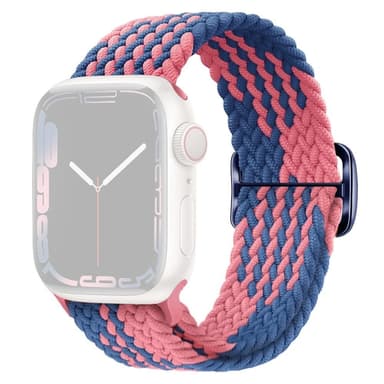 SKALO Punottu -ranneke Apple Watch SE 40mm - Pinkki-Sininen