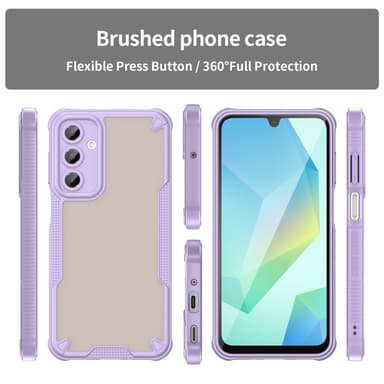 SKALO Samsung A16 Armor Hybrid Frosted Suojakuori - Violetti