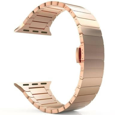 SKALO Teräsranneke ""Flat"" Apple Watch Series 10 46mm - Ruusukulta