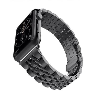SKALO Metalliranneke, 5 lenkkiä Apple Watch SE 44mm - Musta