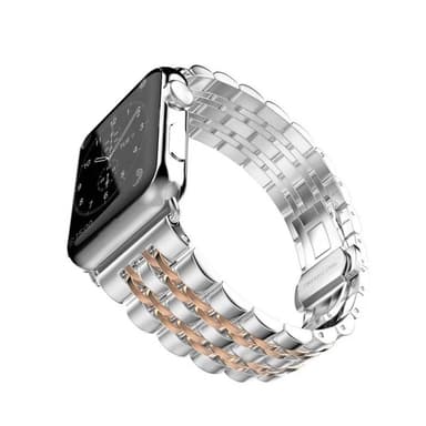 SKALO Metalliranneke, 5 lenkkiä Apple Watch Ultra 49mm - Ruusukulta