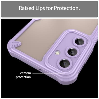 SKALO Samsung A16 Armor Hybrid Frosted Suojakuori - Violetti