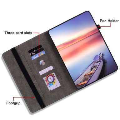 SKALO Samsung Tab S10 Plus Mandala Butterfly Suojakotelo - Sininen
